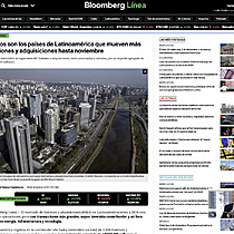 Estos son los pa�ses de Latinoam�rica que mueven m�s fusiones y adquisiciones hasta noviembre